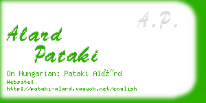 alard pataki business card